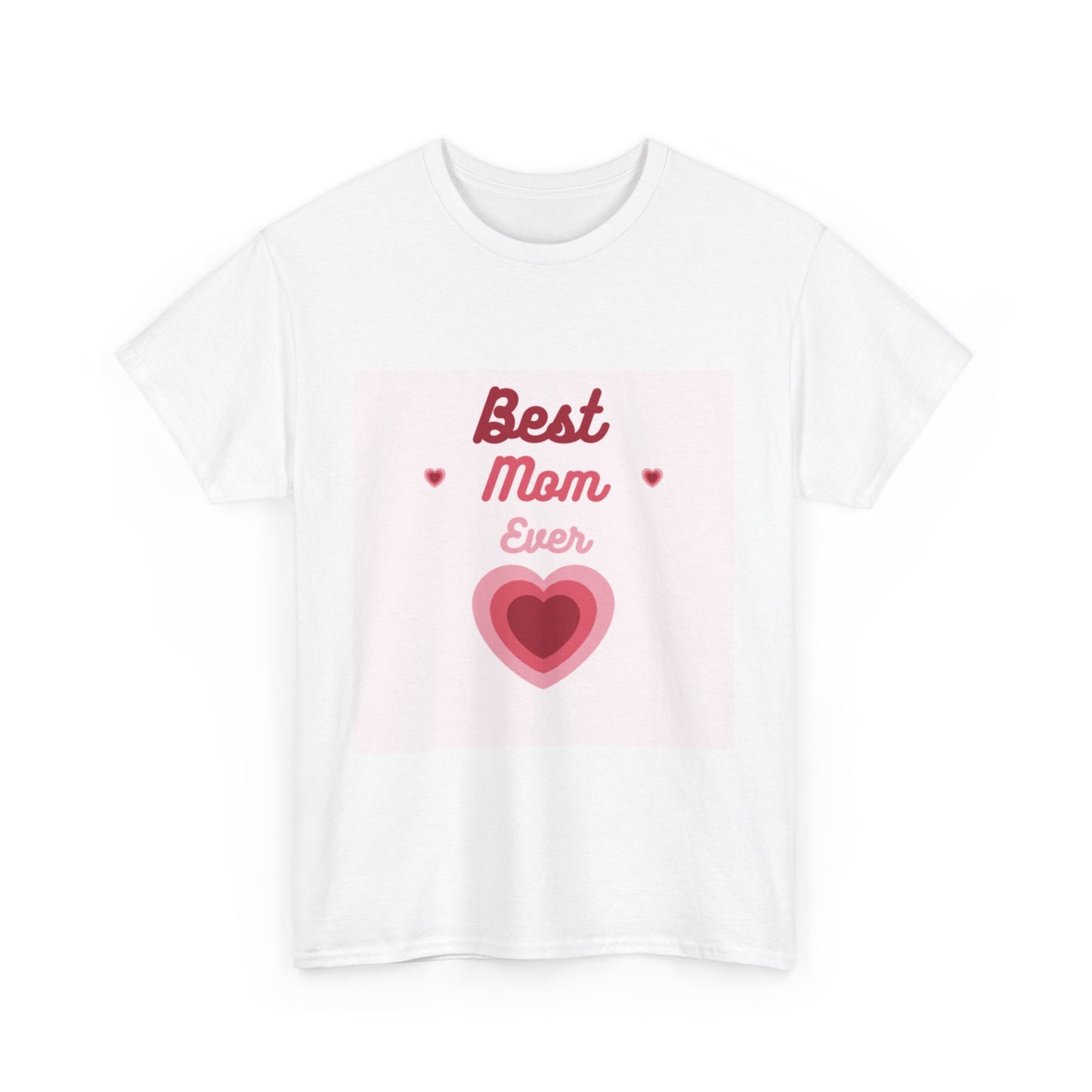 Best Mom Ever Unisex Heavy Cotton Tee - Perfect Gift for Mother's Day, Birthdays, Family Gatherings, Everyday Wear, Casual Style