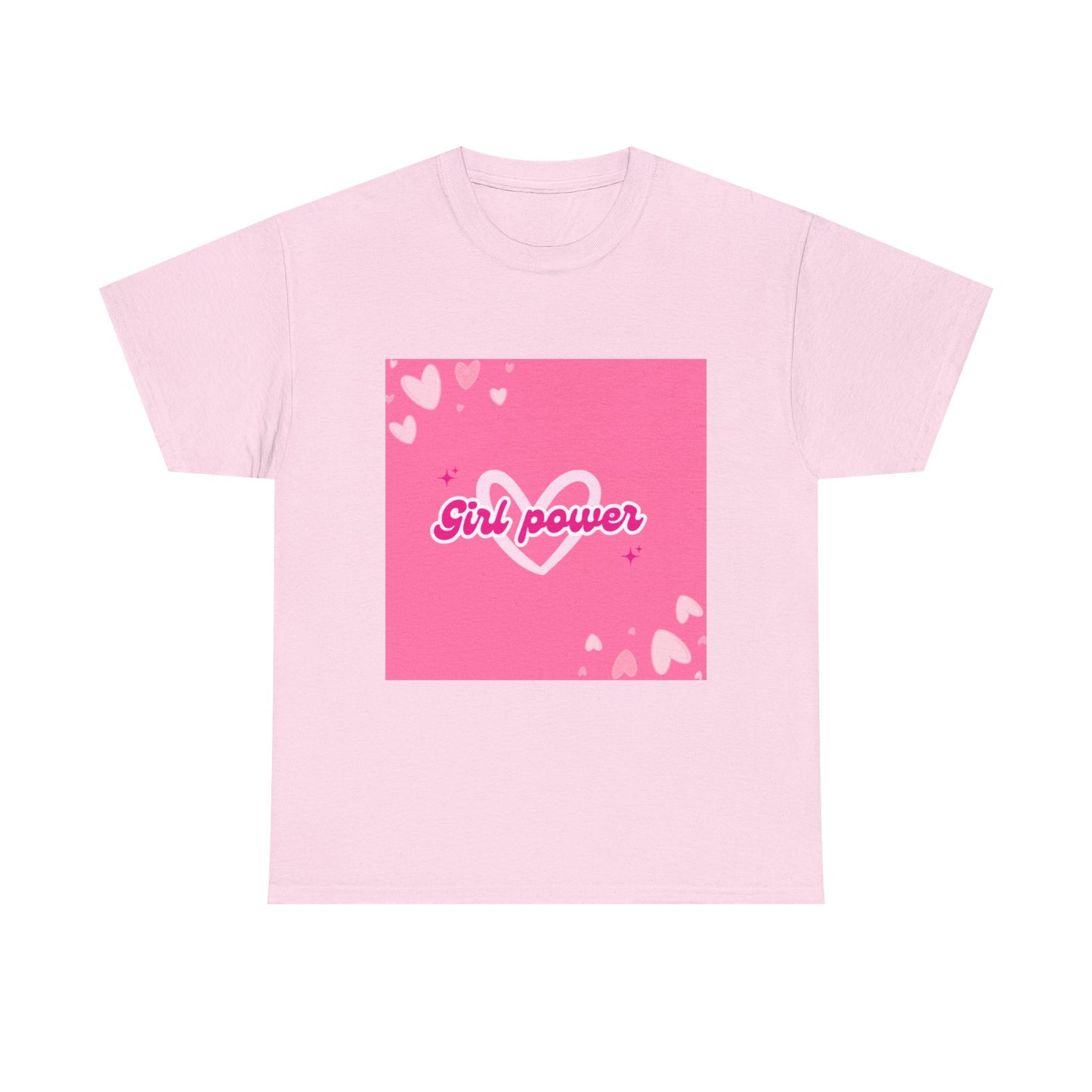 Girl Power Unisex Heavy Cotton Tee - Empowering Shirt for Women, Casual Wear, Gift for Feminists, Birthday Gift, Everyday Comfort