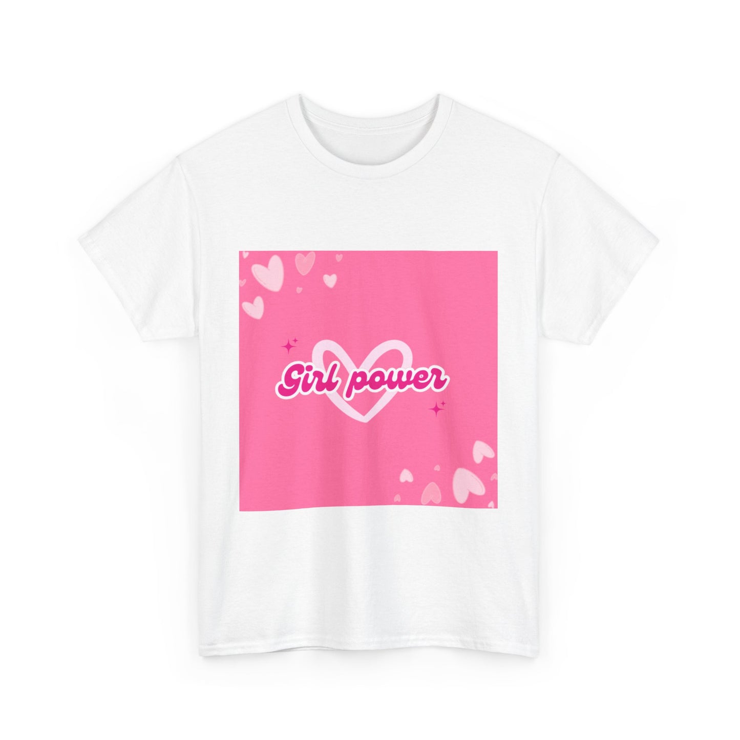 Girl Power Unisex Heavy Cotton Tee - Empowering Shirt for Women, Casual Wear, Gift for Feminists, Birthday Gift, Everyday Comfort