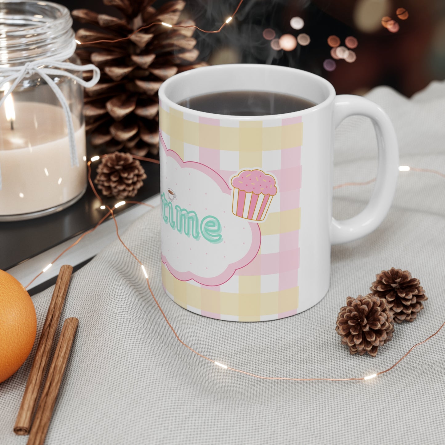 Whimsical Tea Time Mug | Cute Gift for Tea Lovers, Cozy Home Decor, Unique Kitchenware, Great for Birthdays, Afternoon Tea