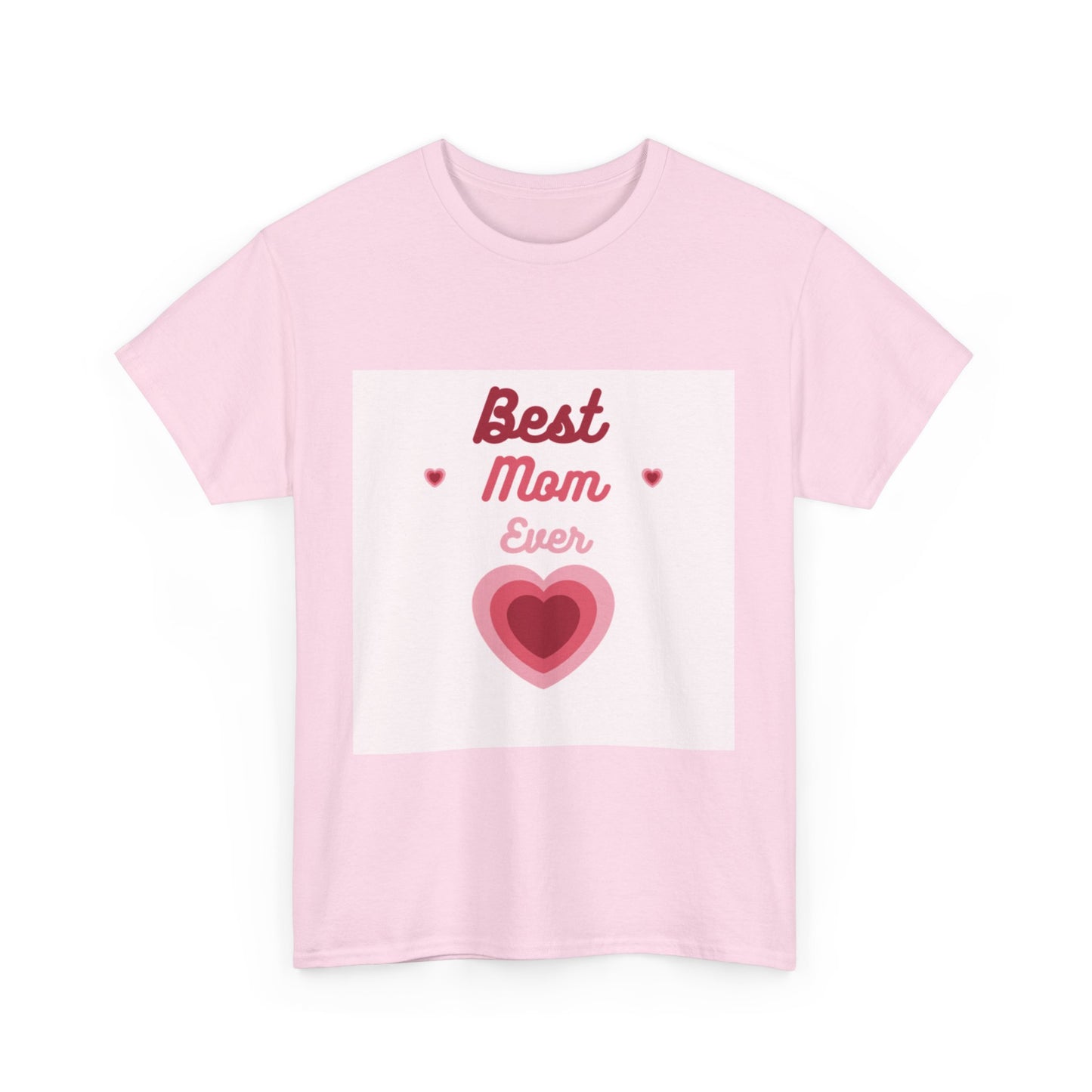 Best Mom Ever Unisex Heavy Cotton Tee - Perfect Gift for Mother's Day, Birthdays, Family Gatherings, Everyday Wear, Casual Style