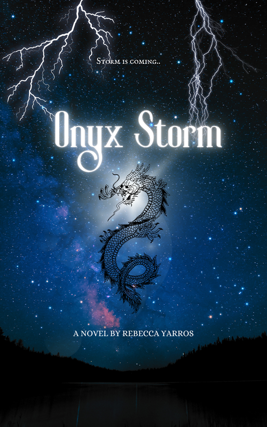 Onyx Storm eBook Cover – Dark Fantasy Design
